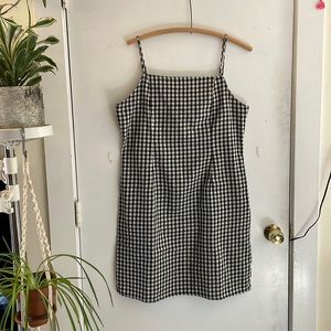 Gingham zippered dress